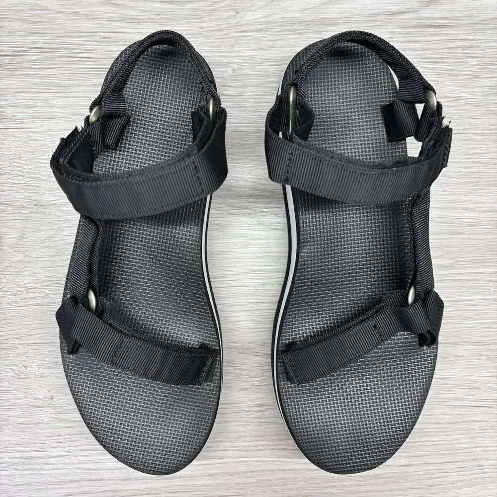 Teva Womens Casual Ankle Strap Platform Sandals Black Gray Size 10 Outdoor - Picture 6 of 13